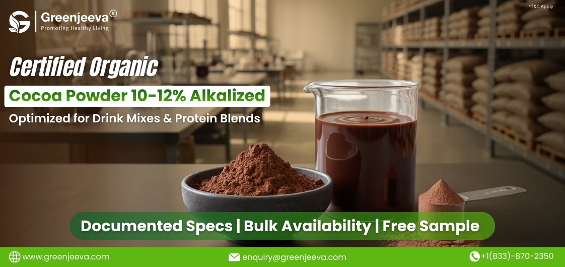 Why Is 10-12% Alkalized Organic Cocoa Powder Preferred in Beverage and Protein Powder Formulations